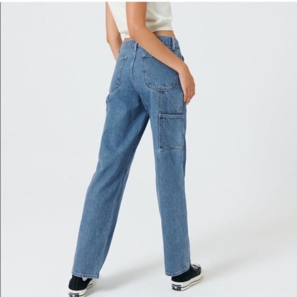 Aritzia Sunday Best Women's Size 25 The Carpenter Baggie Straight Leg Jeans - Picture 2 of 11